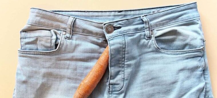 wortels symboliseren een penis vergroot door frisdrank
